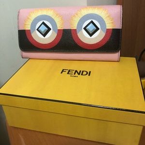 Fendi monster flap wallet